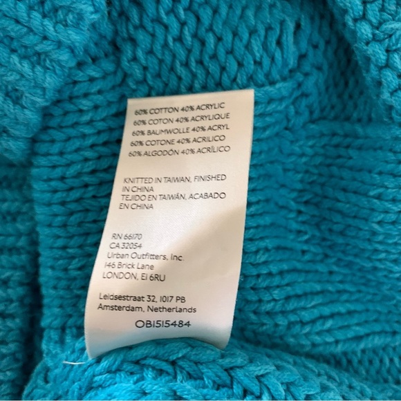 Free People Bell Song Sweater Pullover Medium Teal Blue - Picture 7 of 7